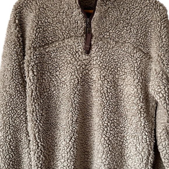 True Grit Unisex Frosted Tip 1/4 Zip Sherpa Fleece Pullover - Picture 11 of 16